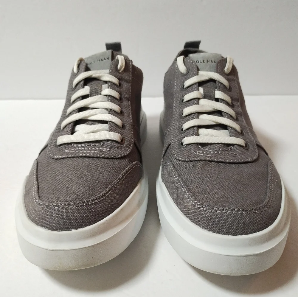 COLE HAAN Men's GrandPro Rally Court Canvas Storm Sz 9M Gray Men's Sneakers